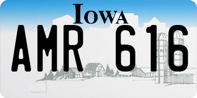 IA license plate AMR616