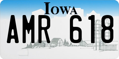 IA license plate AMR618