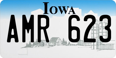 IA license plate AMR623