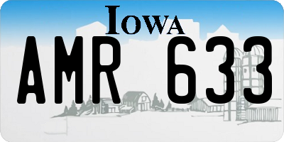 IA license plate AMR633