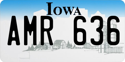 IA license plate AMR636