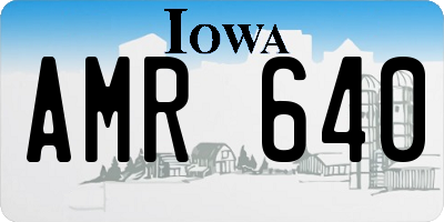 IA license plate AMR640