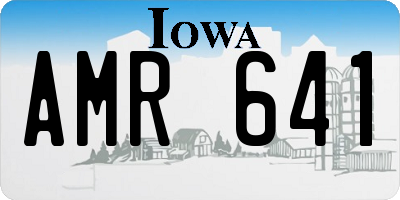 IA license plate AMR641