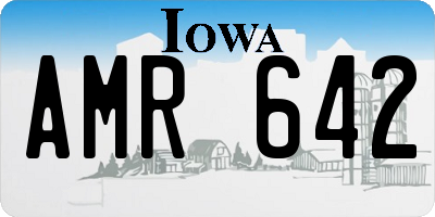 IA license plate AMR642