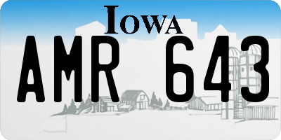 IA license plate AMR643