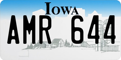 IA license plate AMR644