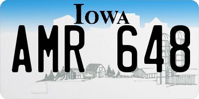 IA license plate AMR648