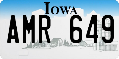 IA license plate AMR649