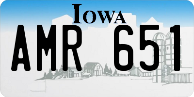 IA license plate AMR651