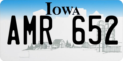 IA license plate AMR652