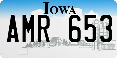 IA license plate AMR653