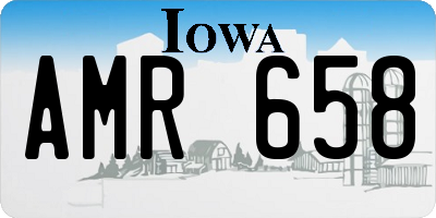IA license plate AMR658