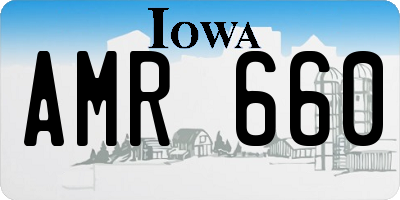 IA license plate AMR660