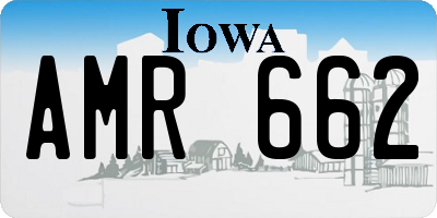 IA license plate AMR662
