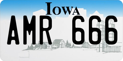 IA license plate AMR666