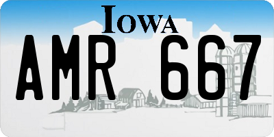 IA license plate AMR667