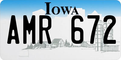 IA license plate AMR672