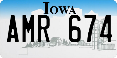 IA license plate AMR674