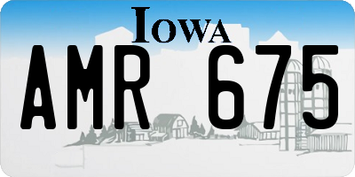 IA license plate AMR675