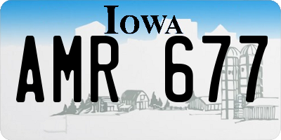 IA license plate AMR677