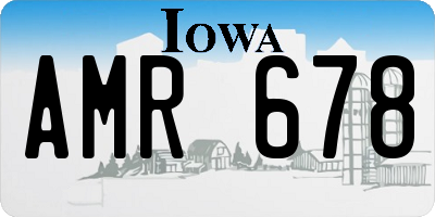 IA license plate AMR678
