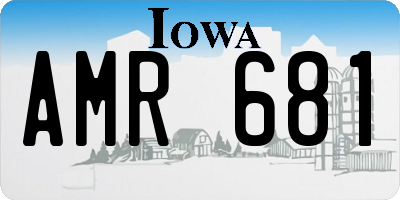 IA license plate AMR681