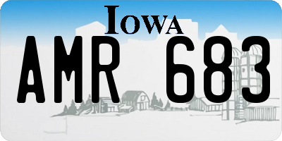 IA license plate AMR683