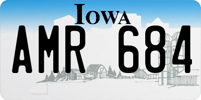 IA license plate AMR684