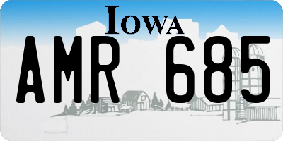 IA license plate AMR685