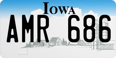 IA license plate AMR686