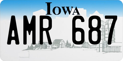 IA license plate AMR687