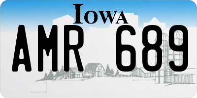 IA license plate AMR689