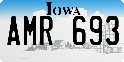 IA license plate AMR693