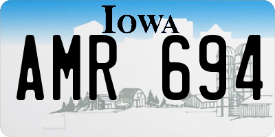 IA license plate AMR694