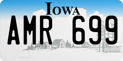 IA license plate AMR699