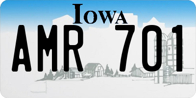 IA license plate AMR701