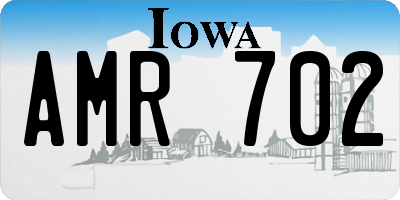 IA license plate AMR702