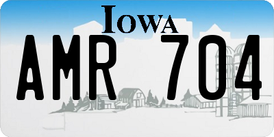 IA license plate AMR704