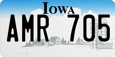 IA license plate AMR705