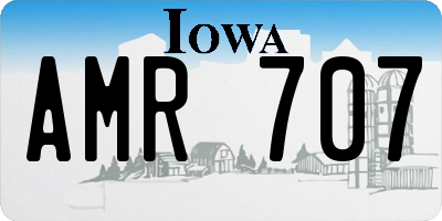 IA license plate AMR707