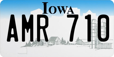 IA license plate AMR710