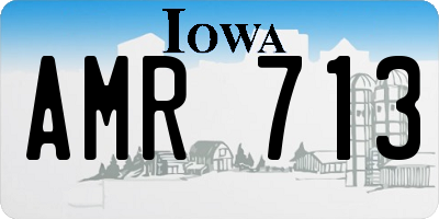 IA license plate AMR713