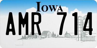 IA license plate AMR714