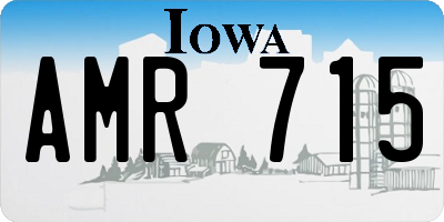 IA license plate AMR715