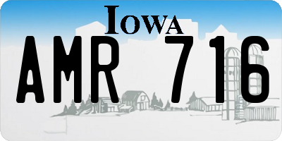 IA license plate AMR716