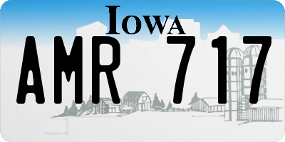 IA license plate AMR717
