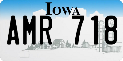 IA license plate AMR718
