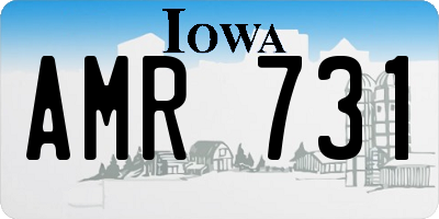 IA license plate AMR731