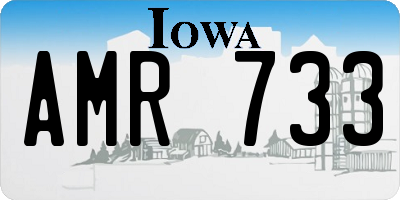 IA license plate AMR733