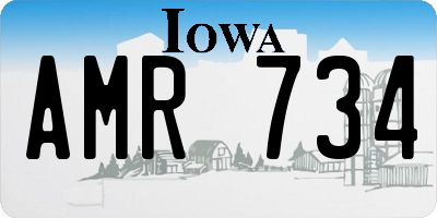 IA license plate AMR734